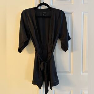 H&M Black Satin Bathrobe, XS